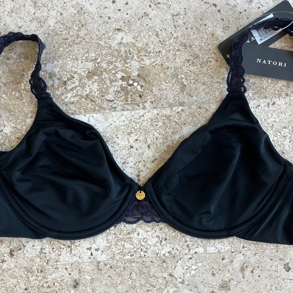 NWT Natori Black Pure Lux Bra (32C) Style 744080 - Picture 4 of 9